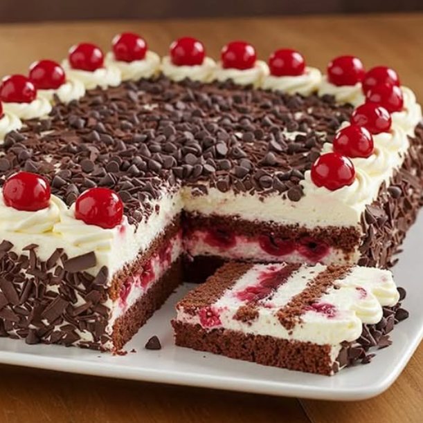 Tort Czekoladowo-Wiśniowy Black Forest – Tradycyjna Rozkosz na Twoim Stole!