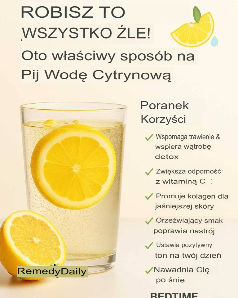 Woda z cytryną – prosta codzienna rutyna o potężnych właściwościach zdrowotnych