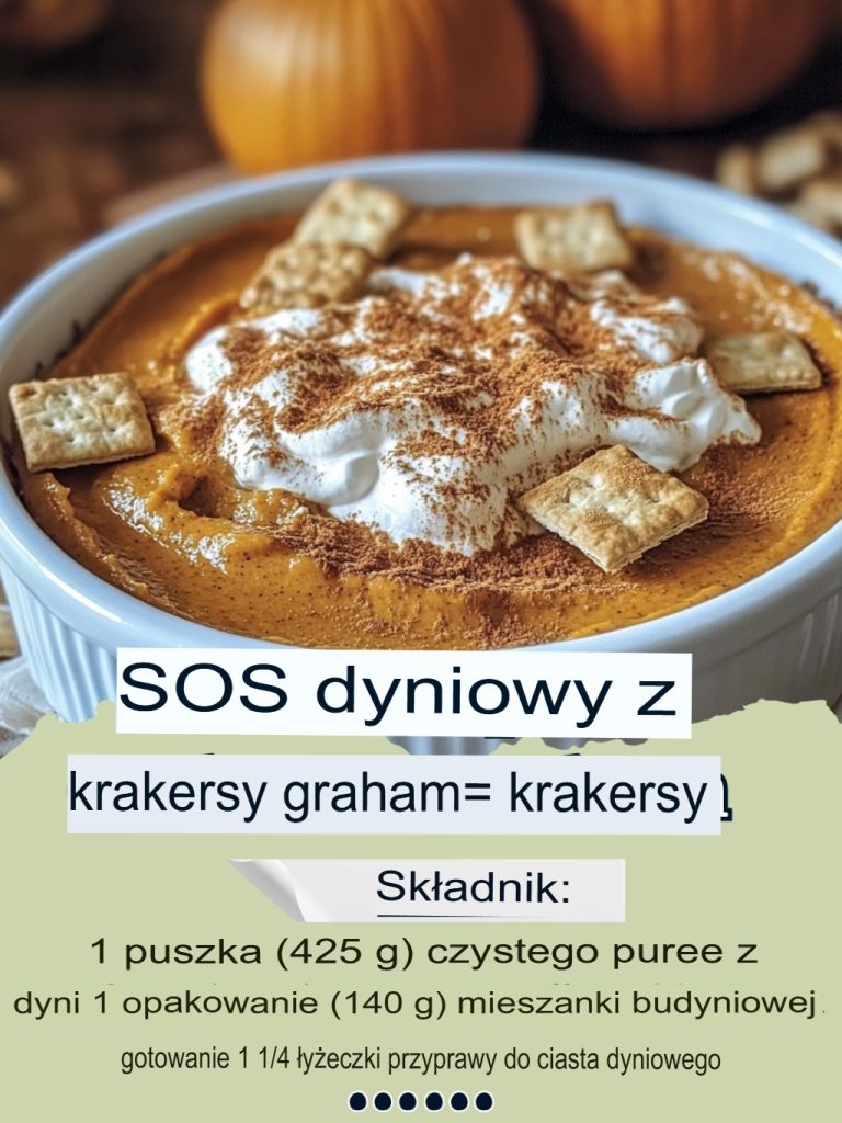 Dip dyniowy z krakersami graham