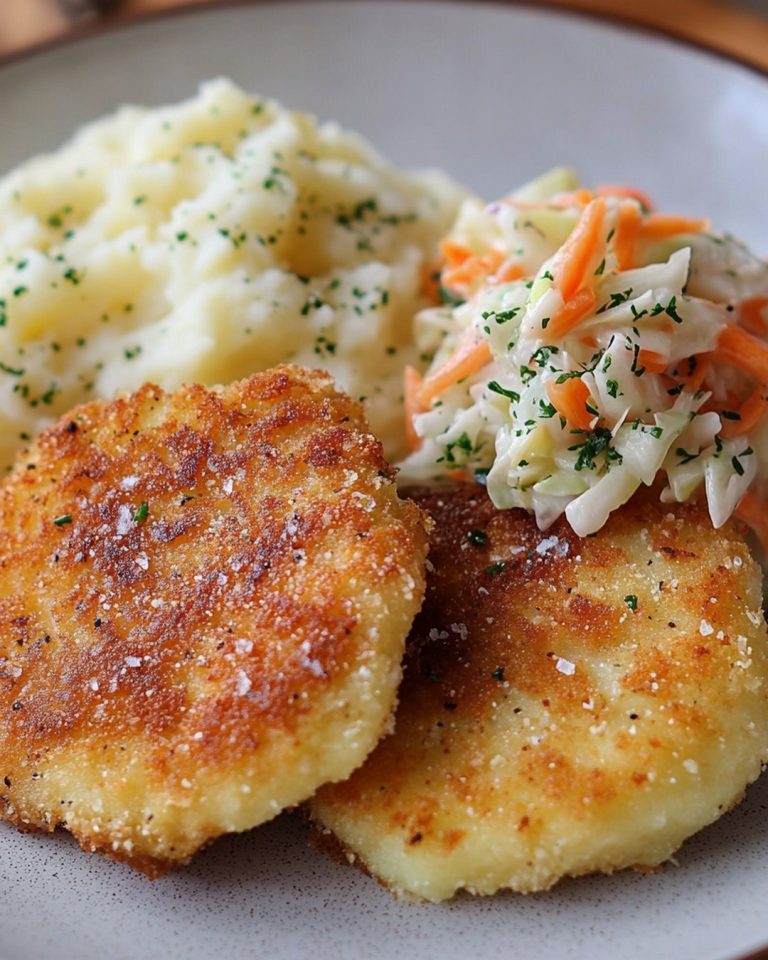 Kotlety rybne z ziemniakami i surówką