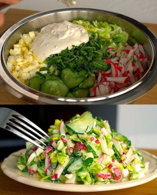 Lekka Zielona Mieszanka na Odchudzanie: Sałatka z Ogórkiem, Jajkiem i Rzodkiewką, Która Działa!