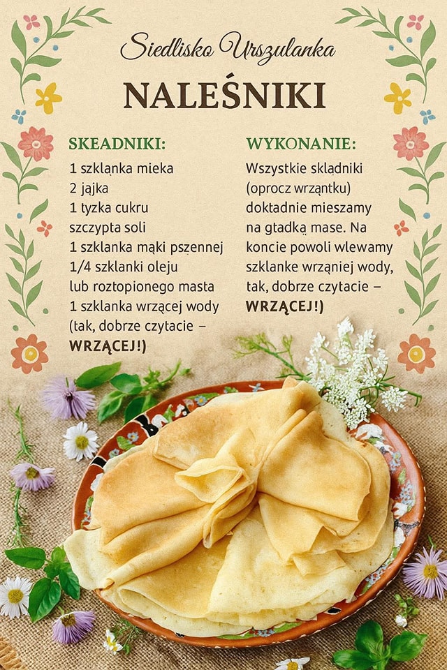 🥞 NALEŚNIKI – przepis z Siedliska Urszulanka