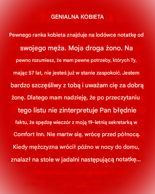 Zemsta bezczelnej 57-letniej żony!