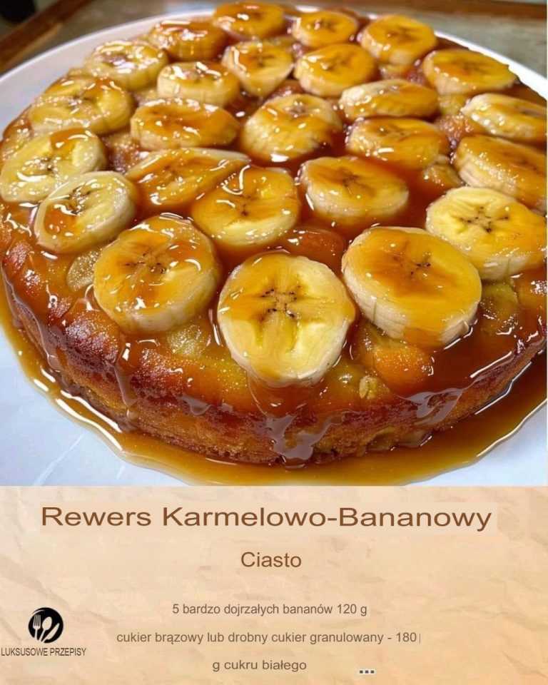 Ciasto bananowo-karmelowe do góry nogami