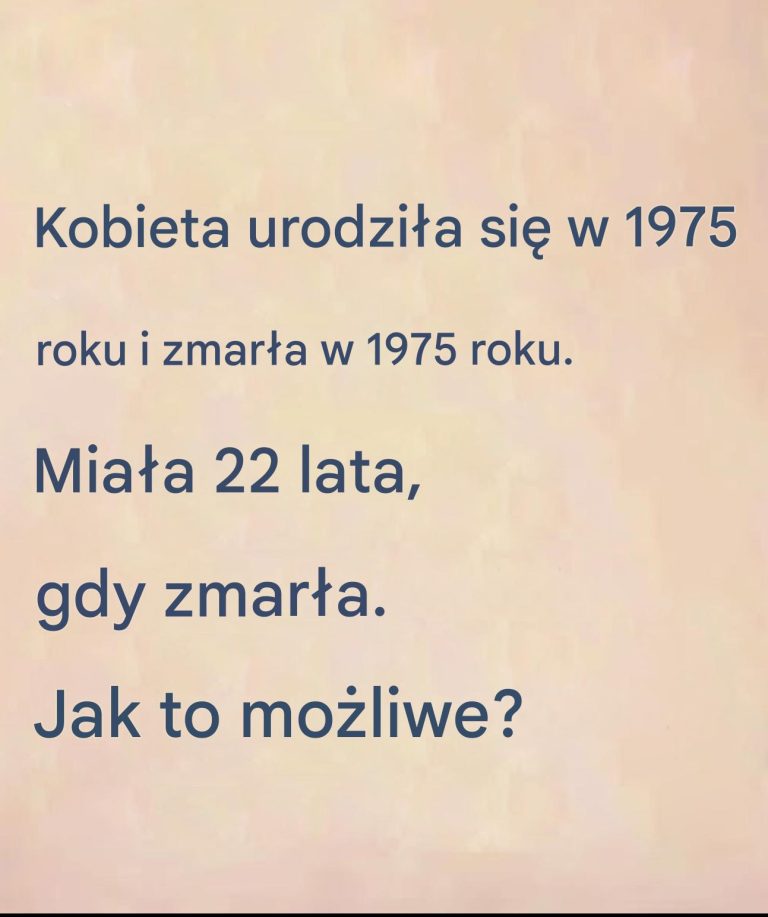 Zagadka: Ta kobieta urodziła się w 1975 roku