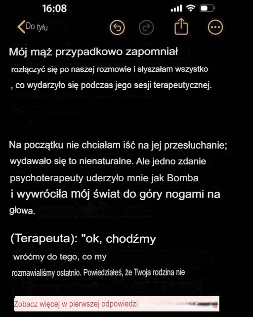 Mój mąż zapomniał odłożyć słuchawkę przed rozpoczęciem sesji terapeutycznej – to, co usłyszałam, sprawiło, że zaczęłam myśleć o naszym małżeństwie
