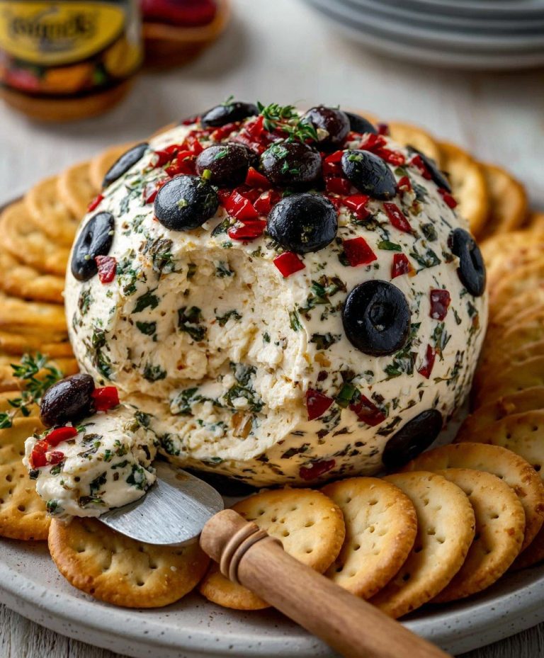 Przepis na śródziemnomorskie kulki serowe z oliwkami