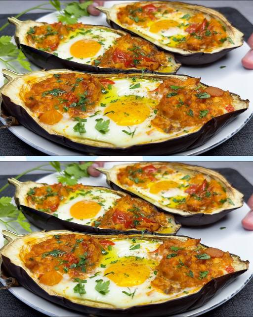 Bakłażan z jajkami smakuje lepiej niż mięso! Łatwy, szybki i niesamowicie pyszny przepis