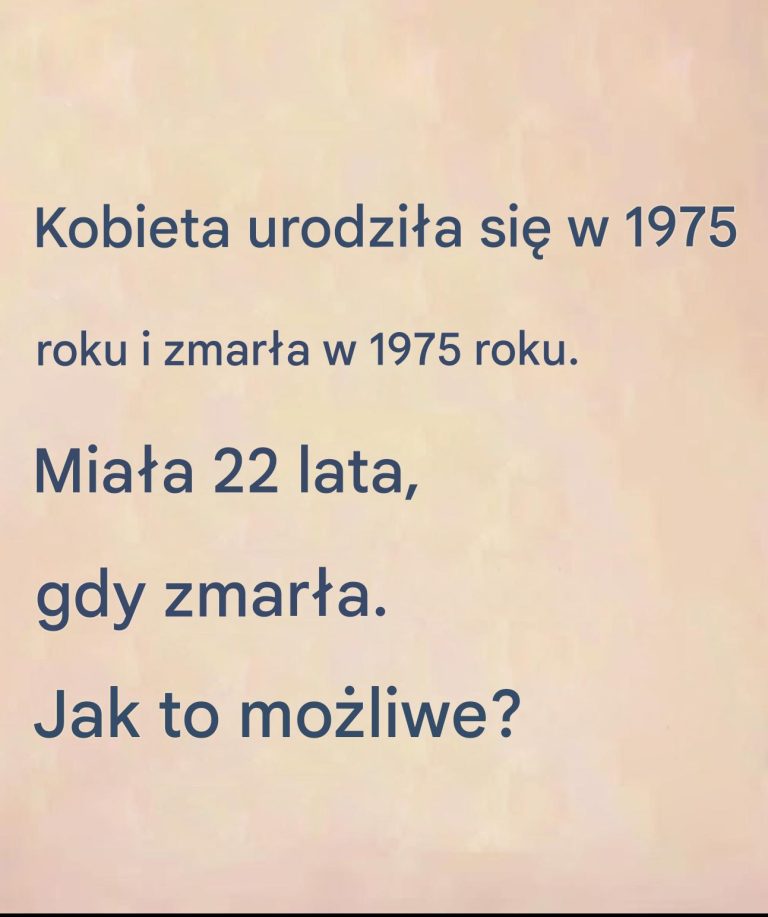 Zagadka: Ta kobieta urodziła się w 1975 roku