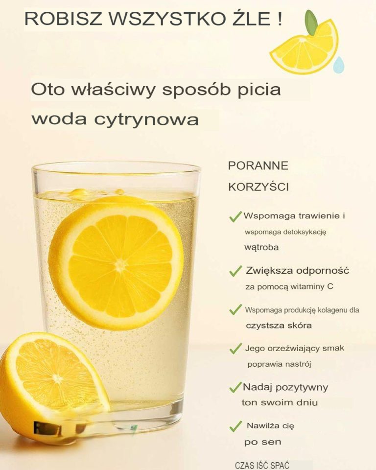 Robisz to źle. Oto właściwy sposób picia wody z cytryną.