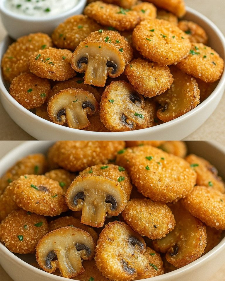 Chrupiące panierowane pieczarki