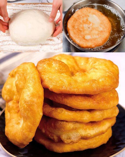 „Domowe Langosze: Sprawdzony Przepis na Puszyste Placki z Patelni”