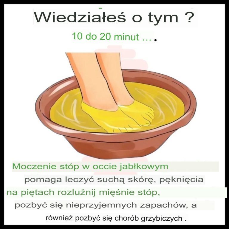 „Byłam sceptyczna… ale odkąd zaczęłam stosować tę kąpiel stóp w occie, grzybica, nieprzyjemne zapachy i odciski zniknęły jak za dotknięciem czarodziejskiej różdżki! 👣✨”