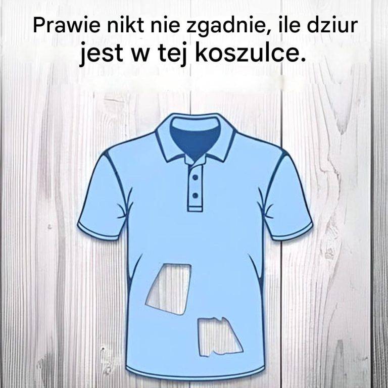 Zagadka wizualna: Ile dziur ma ta pozornie zwyczajna koszula?
