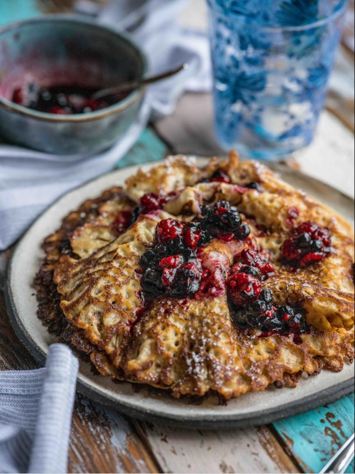 Grube naleśniki z żytnim i graham