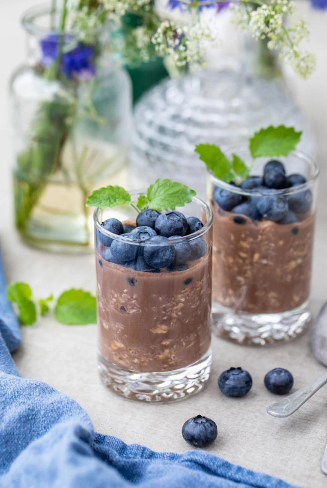 Owsiane płatki na noc z czekoladą