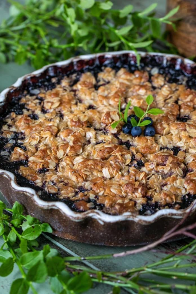 Chrupiące ciasto jagodowe