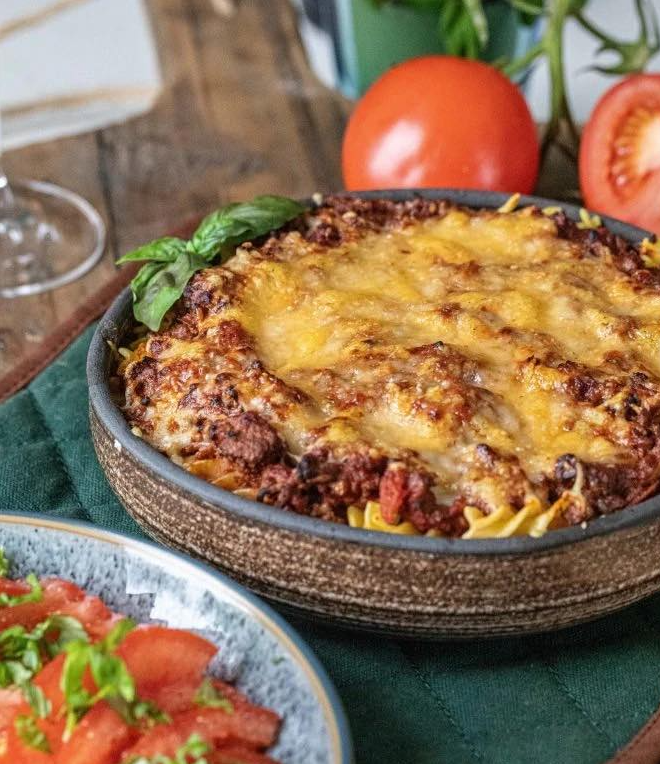 Prosty makaron zapiekany z parmezanem