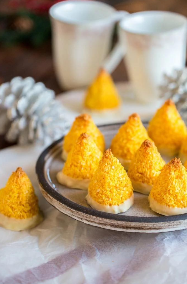 Szafranowe krowie topy z białą czekoladą