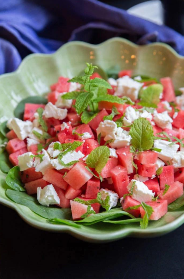 Sałatka z arbuzem i serem feta