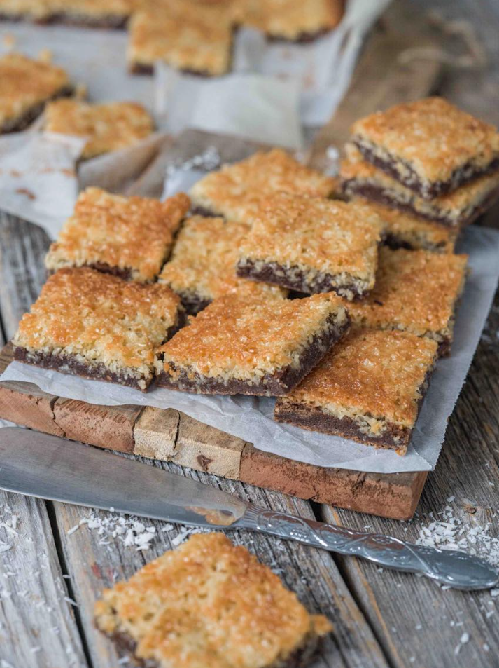 Ciasto jeźdźca – żujące ciasto czekoladowo-kokosowe