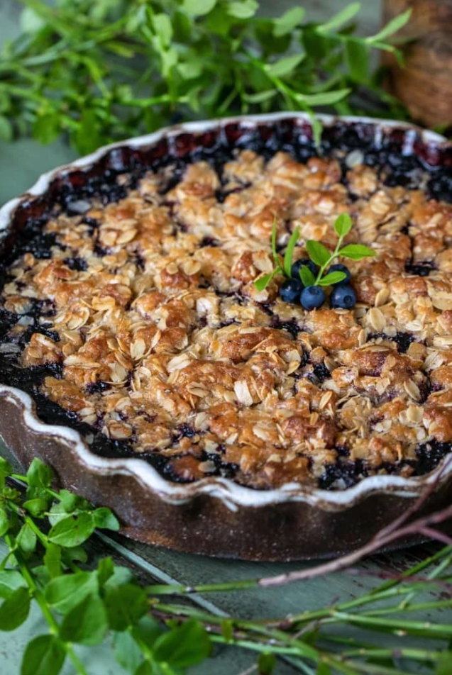 Chrupiące ciasto jagodowe